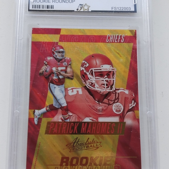 patrick mahomes rookie card graded 10 Patrick Mahomes On Card Autographed 2017 Panini Donruss Rated Rookie Y —  ASG Memorabilia